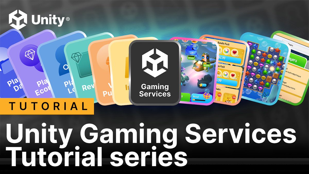 unitygames's tweet image. We just kicked off a 10-part Unity Gaming Services tutorial series! 🎮
Learn how to add login, data, economy, and IAP systems to your mobile games step-by-step.
The first 5 tutorials are live now.👉 Start here: on.unity.com/UGSTutorial