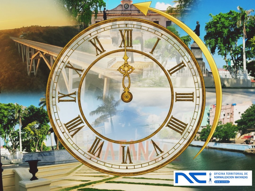 #OTNMatanzas| ‼️El venidero 2 de noviembre de 2025 dará inicio en Cuba el #horariodeinvierno. 

🕰A la 1:00 a.m., deberán atrasarse una hora los relojes marcando nuevamente las 12:00 de la medianoche

#onn #citma #Cuba #Onn #Matanzas