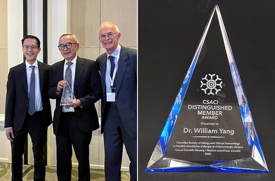 RedMapleTrials's tweet image. We're proud to share that our Chair, Dr. William Yang, has received the CSACI Distinguished Member Award - a prestigious honour recognizing outstanding achievements in allergy, asthma, and immunology. Congratulations Dr. Yang! 
redmapletrials.com/news/dr-yang-w…
