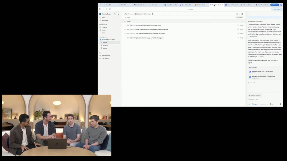 karrisaarinen's tweet image. really glad I didn’t have to buy an AI browser just to get it to integrate with my issue tracker