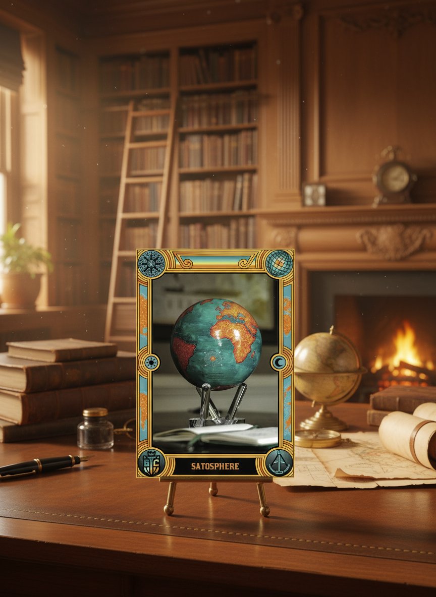 Watch money move without a plug.

SATOSPHERE (led by Aulani Cruz) took MOVA International’s proven ambient‑light rotation system — tiny hidden solar cells and magnets that make an inner sphere turn while the outer shell stays still — and wrapped it in Bitcoin‑themed design. It