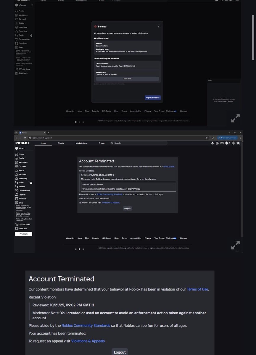mstwntdfanboy's tweet image. BREAKING: Roblox players and developers are getting banned by groups of people abusing Roblox AI moderation. In many cases, the reason is the default Bed in the Starter Place that Roblox auto-uploads to your account when signing up.
Appeals are mostly not working — auto-denied…