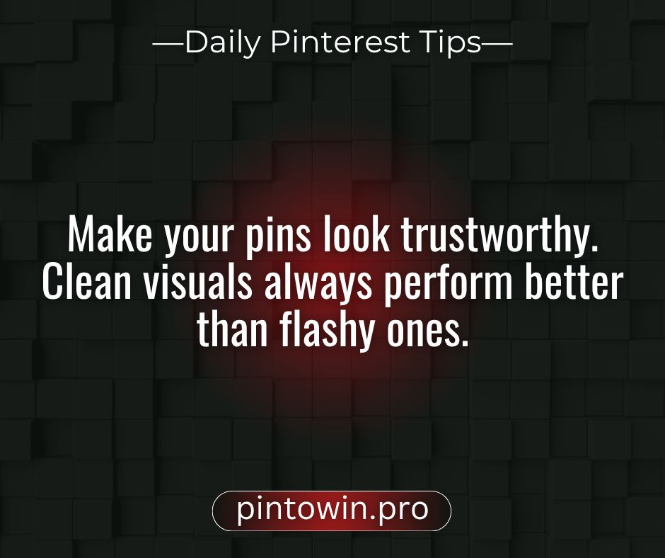 pintowin_pro's tweet image. Make your pins look trustworthy. Clean visuals always perform better than flashy ones.
#PinterestDesign #PinterestGrowth