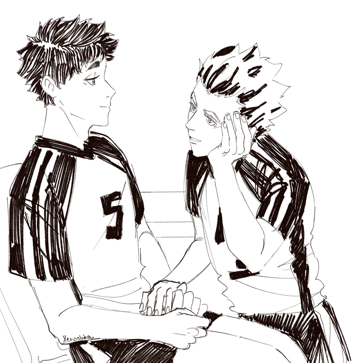 "What a beautiful view..."
"Mine is better."
#bkak #bokuaka