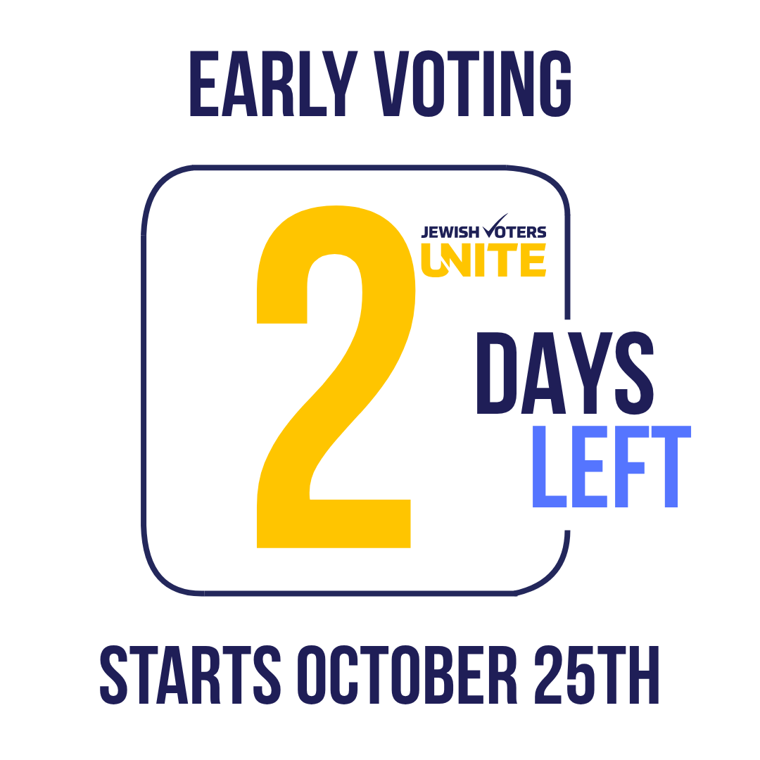 UniteJV's tweet photo. Only 2 DAYS to go!

Early voting starts October 25. Make sure you know where you’ll cast your ballot.

Learn more: https://t.co/7WgQOuIevb https://t.co/3zQVcGS5eT