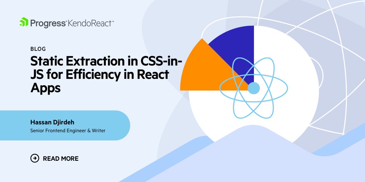 KendoUI's tweet image. Are you using CSS-in-JS but worried about performance in your #ReactJS app? 🤔 

Time to talk about Static Extraction, the technique designed to boost your efficiency! 

Find out from @djirdehh if it is right for your project: prgress.co/3L1PPer