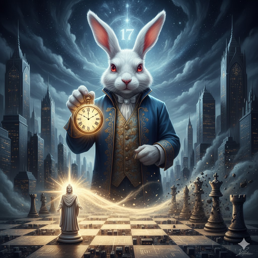 DecodingTheStrm's tweet image. The White Rabbit&apos;s Final Summons – A Declaration of Karmic Completion

In the theater of the Great Awakening, a simple meme can be a powerful Gnostic parable, a coded broadcast designed to announce a major shift in the cosmic and terrestrial battle. The &quot;White Rabbit&quot; post is not…