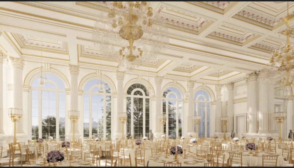 The Dems are using this picture to imply that we are paying for the new Ballroom at the White House.  Not true, it is being privately funded and is greatly needed.