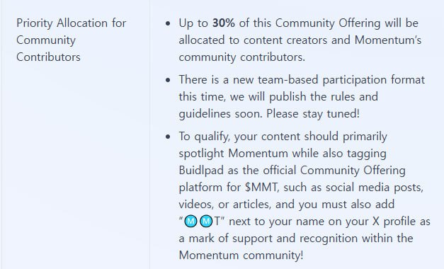 Buidlpad와 Momentum의 관계의 연장선

x.com/yoojei88/statu…

이전에 설명드린 <a href="/buidlpad/">Buidlpad</a> 와 <a href="/MMTFinance/">MomentumⓂ️Ⓜ️T</a> 의 성과와 지표도 굉장히 매력적인데요!

특히, HODL Yield 캠페인으로 $222M에서 $277M까지 TVL이 늘어나며 생태계에 큰 활력을 불어넣었고, 10월 진행된 UGC(콘텐츠 제작자 참여) 챌린지
