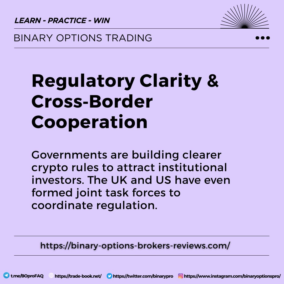 BinaryPro's tweet image. Regulatory clarity is becoming the new driving force in global crypto adoption. Around the world, governments are no longer treating crypto as a threat but as an opportunity for growth and innovation. They’re drafting clearer rules, improving transparency, and working together…