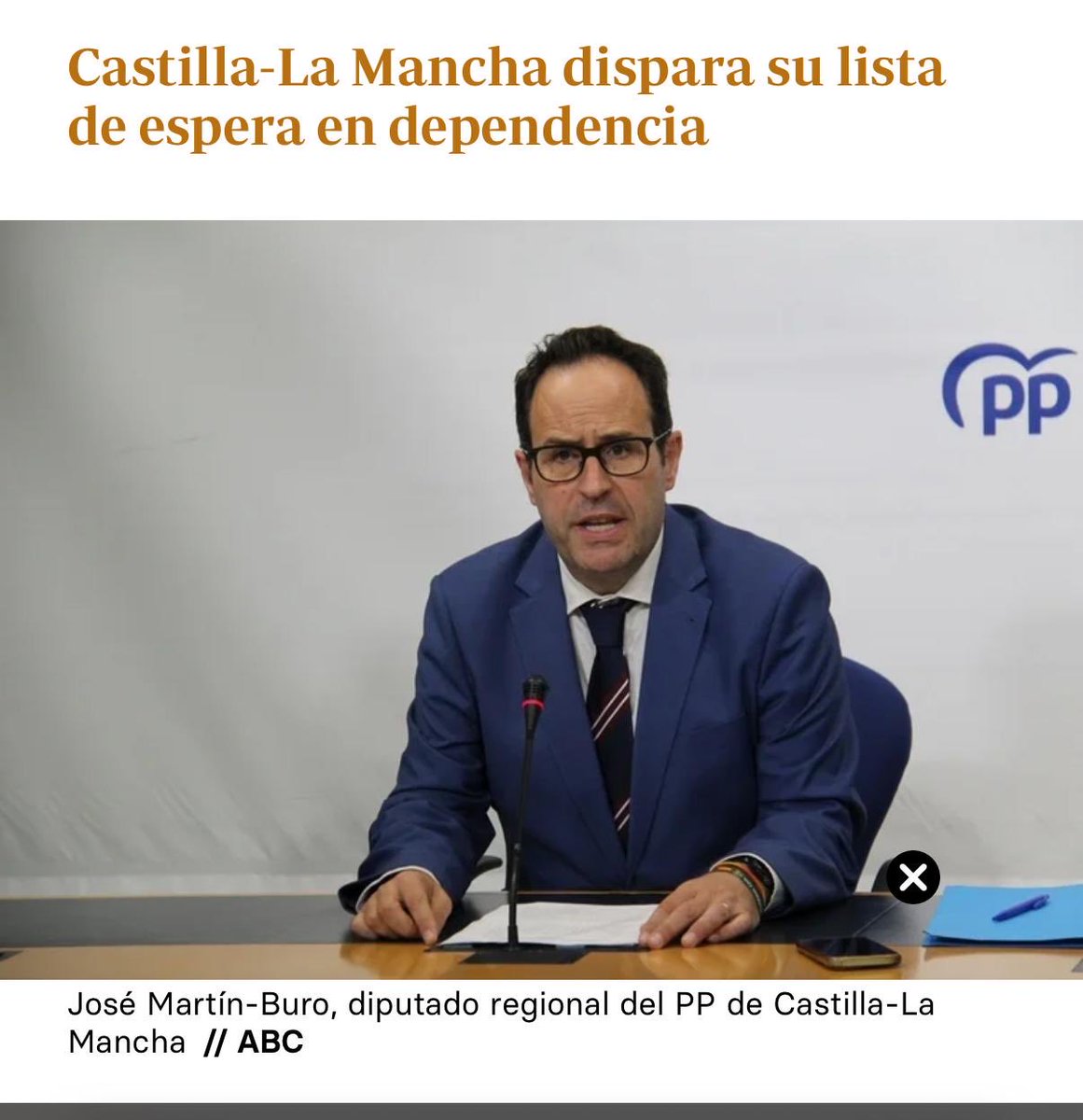 ❌Castilla-La Mancha es la región donde más crece la lista de espera en Dependencia: +3.177 personas en un año (+58%).

👎Su modelo “low-cost” deja sin ejecutar, en 10 años, 450 millones en Dependencia

💙 Pondremos la atención de calidad en Dependencia en el centro del Gobierno.