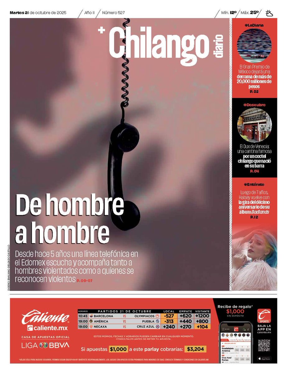 Dante Guadarrama lleva años hablando con hombres que se reconocen como violentos o violentados. 

Es psicólogo y trabaja en la línea "De hombre a hombre", un servicio público de atención psicológica a varones en Edomex.

Sobre esta línea escribo hoy en <a href="/maschilangomx/">Más Chilango mx</a> 🔻🔻🔻