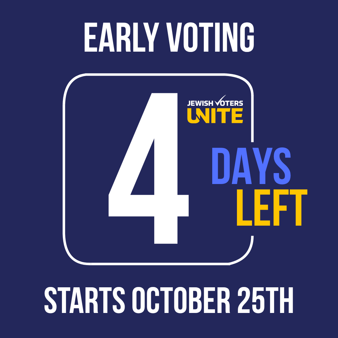 UniteJV's tweet photo. Only 4 DAYS left until early voting begins in New York!

Don’t wait until the last minute — check your location and hours today: https://t.co/7WgQOuIevb https://t.co/iCpHwA2UXp