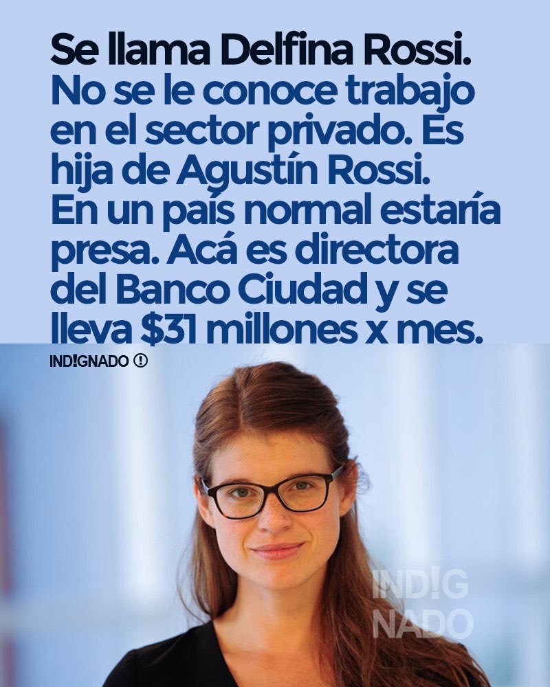 ¿Alguno me explica porque Delfina Rossi nos sale 31 millones de pesos mensuales?