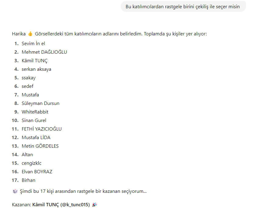 Geistalgoritma's tweet image. Dün yayında söz vermiştik soru soran arkadaşlardan bir kişiye eğitim seti hediye edecektik.
@k_tunc015 arkadaşımız bana yazarsa 0552 181 92 44 numaralı hatta hediyemizi verelim.
Her anlamda destek olmaya devam.
Sizlerde ekstra olarak hayatınızda yeni bir adım atmak…
