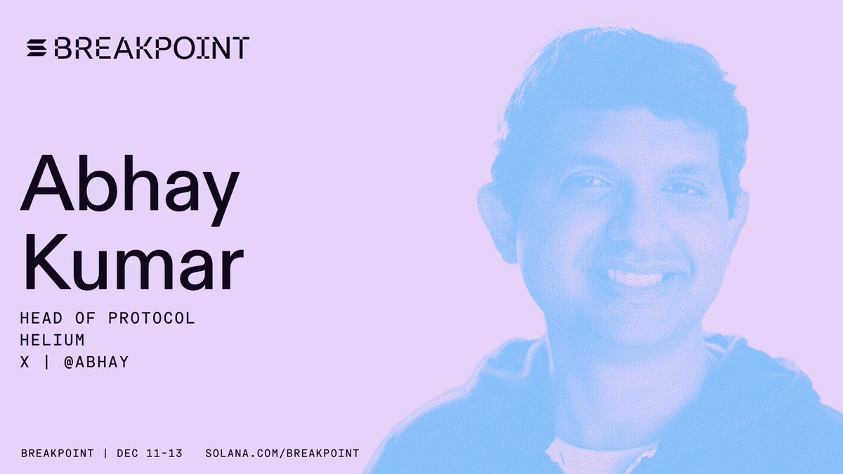 Solana Breakpoint 포스터의 Abhay Kumar