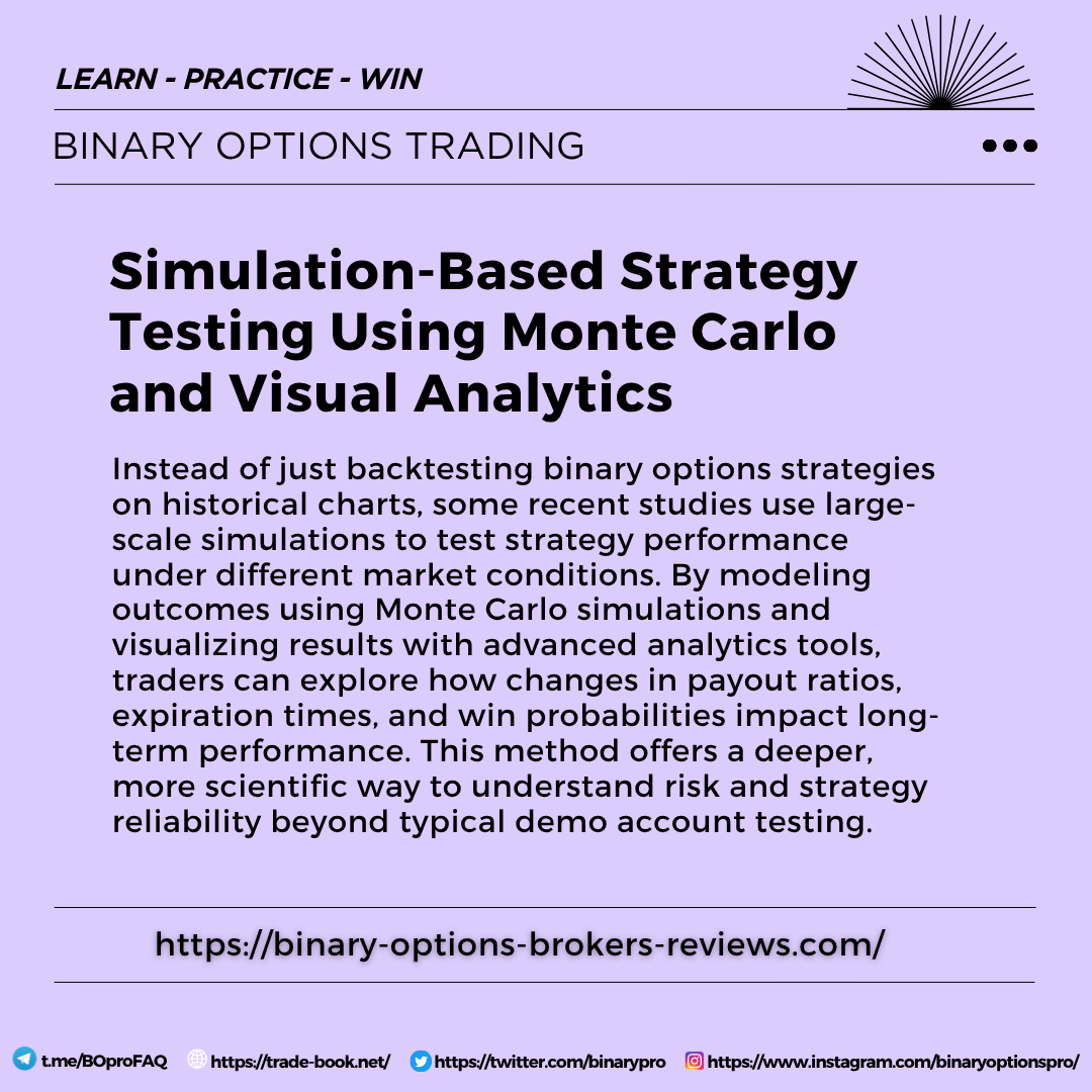 BinaryPro's tweet image. Gone are the days when traders only relied on historical charts and candlestick patterns to test strategies. Modern research now embraces Monte Carlo simulations and visual analytics; powerful tools that bring data science into binary options trading.
Monte Carlo simulations run…