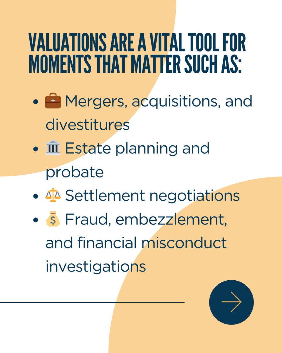 RSandFLLC's tweet photo. Knowing what your business is worth is essential for informed decision-making. From mergers and acquisitions to estate planning and financial investigations, our team delivers valuations that provide clarity, confidence, and strategic insight. 

#RSFInsights #BusinessValuation https://t.co/5HNeYgabr5