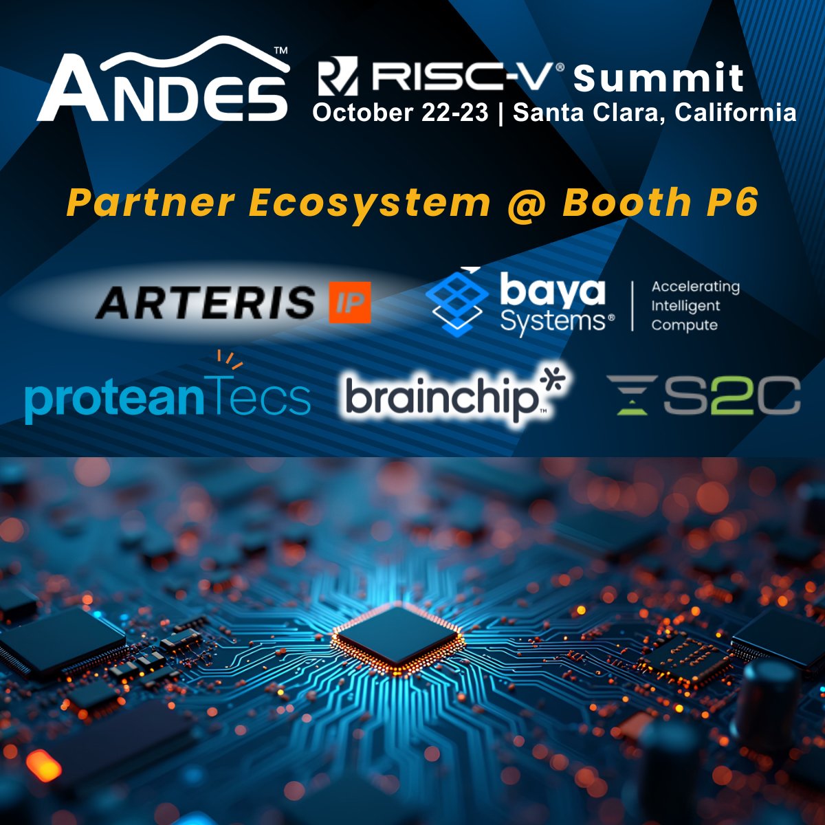 See the RISC-V ecosystem in action at Andes Booth P6 at the #RISCVSummit! Live partner demos from Arteris IP, Baya Systems, BrainChip, proteanTecs &amp; S2C EDA - spanning design, AI, and system performance. Follow Andes on LinkedIn + visit our booth for raffle prizes!
#RISCV