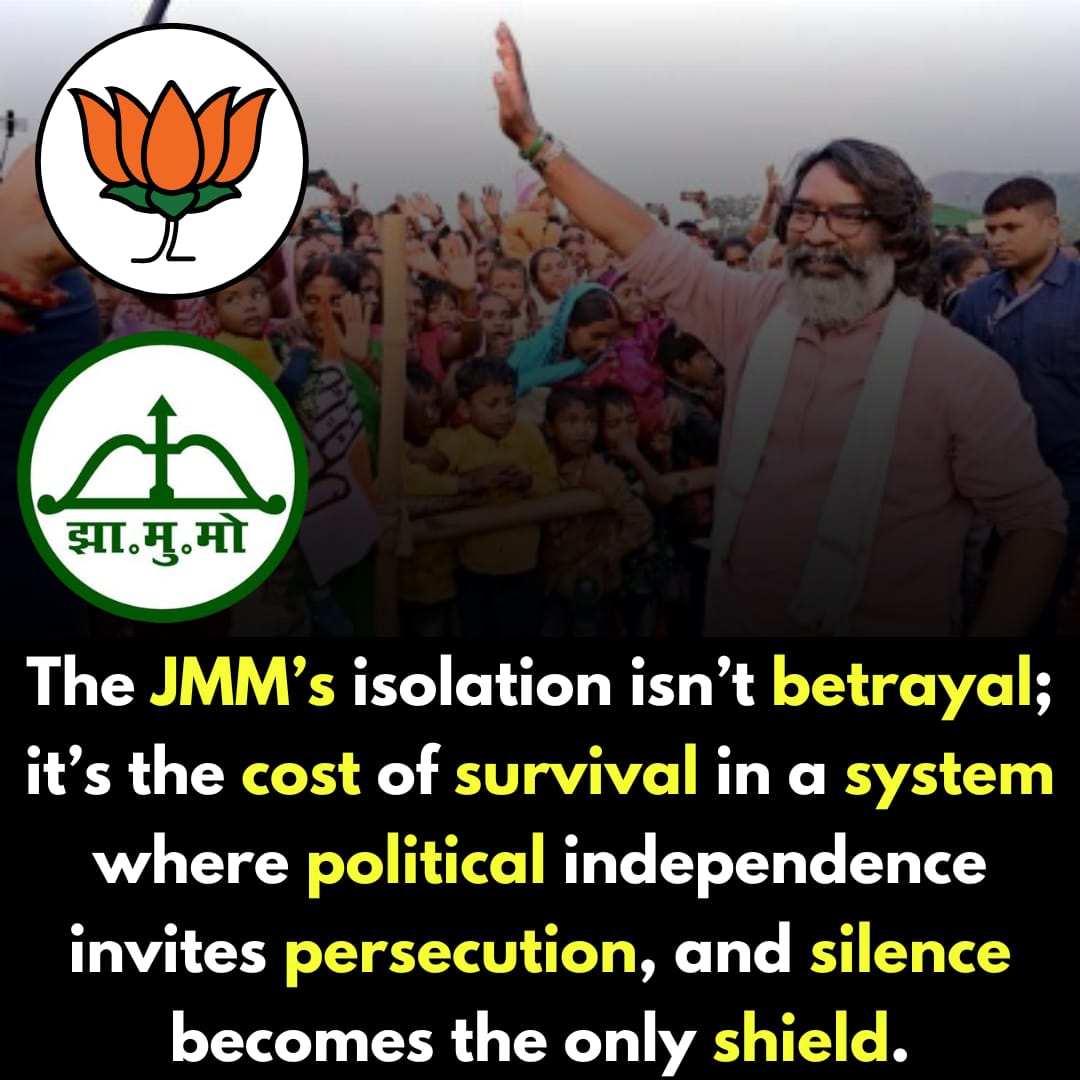 Intel_Observer's tweet image. Jharkhand shows how BJP’s coercive politics crush opposition unity. Raids, ED notices, and CBI summons punish dissent, turning democracy into duress. Federalism erodes as fear replaces debate, and elections are decided in offices, not by people. #Jharkhand #IndiaDemocracy