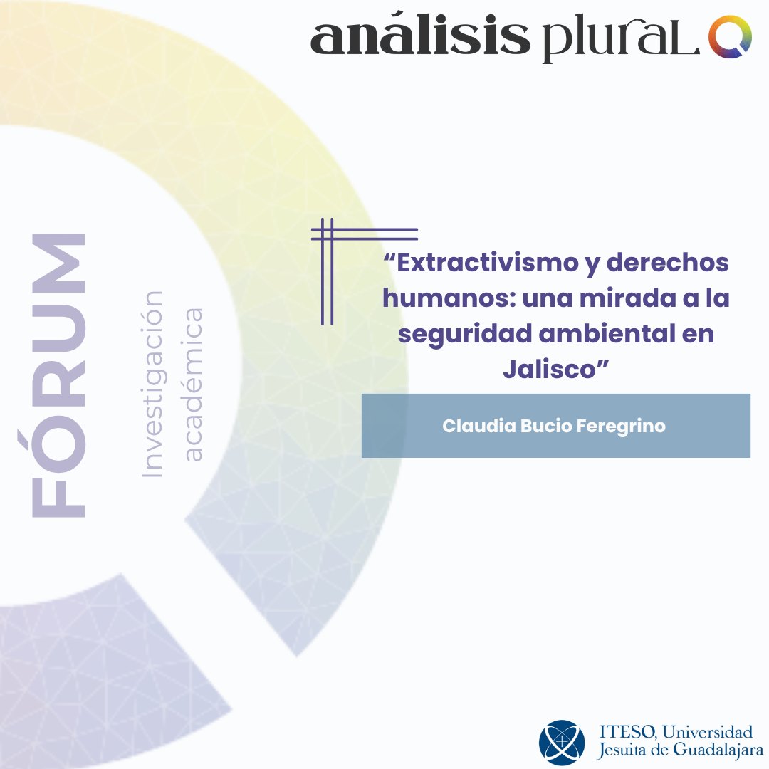 ¿Puede hablarse de seguridad ambiental en Jalisco cuando el extractivismo avanza sobre comunidades y territorios?  En el 11° número de AP <a href="/cbuciof/">Claudia Bucio</a> explora los vínculos entre derechos humanos y medio ambiente ante el modelo extractivo.
shorturl.at/rLpLV