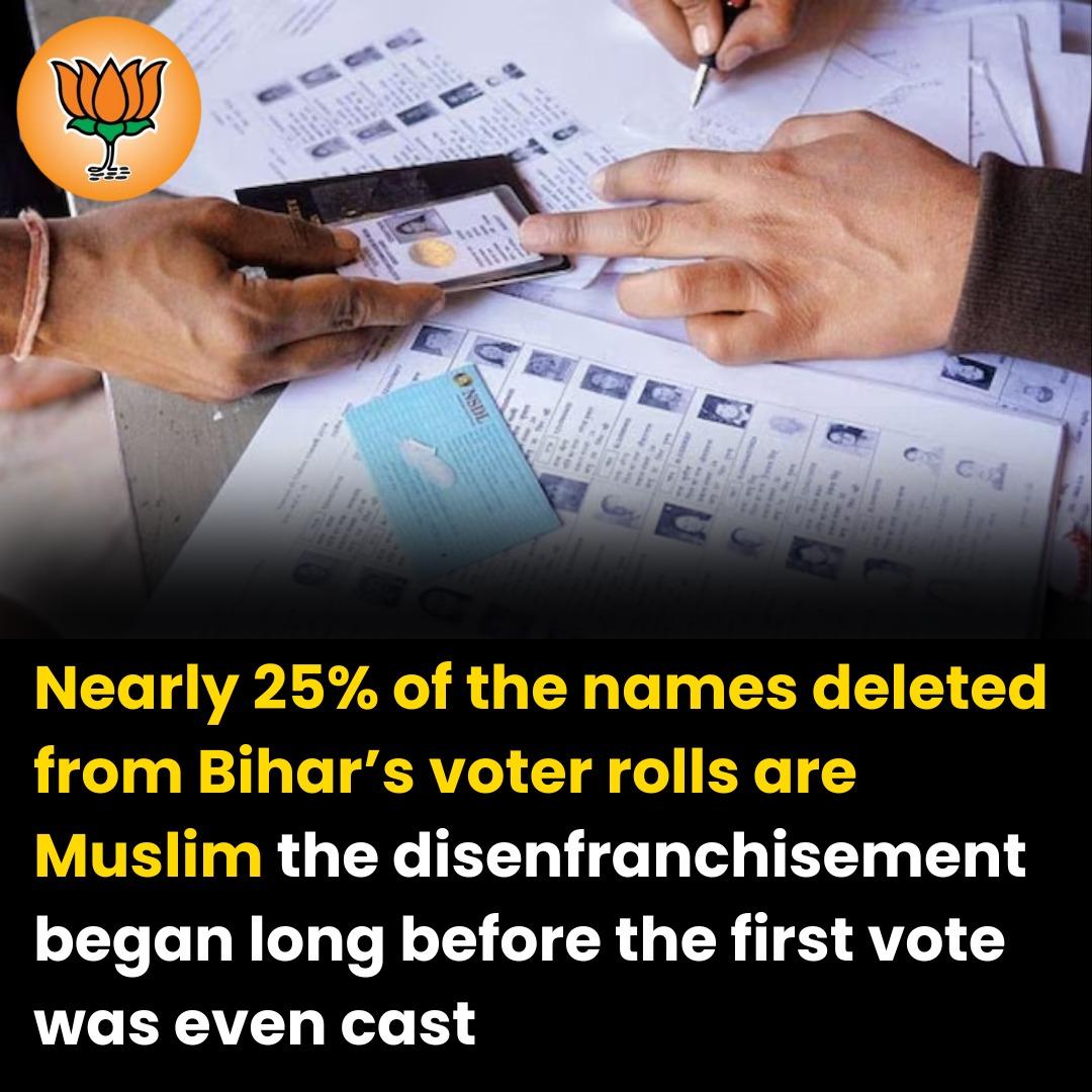 Intel_Observer's tweet image. In Bihar 2025, Muslims are almost invisible in BJP-NDA’s candidate lists — 5 out of 243 seats despite being 17.7% of the population. JD(U) gives 4 out of 101. Exclusion isn’t accidental, it’s a deliberate Hindutva strategy. #BiharElections2025 #ReligiousPolarization