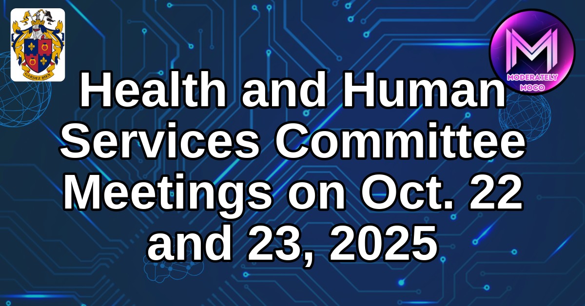 MocoFeed's tweet image. Health and Human Services Committee Meetings on Oct. 22 and 23, 2025.
@ModeratelyMOCO
mocofeed.com/health-and-hum…