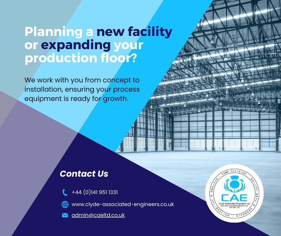 CAEngineersLtd's tweet image. When production grows, equipment certainty is key. We design layouts to fit your space, install compliant, reliable systems &amp;amp; ensure smooth handover. With cross-industry experience, we set up facilities to meet today’s demands &amp;amp; tomorrow’s growth. 

#Expanding #Engineering