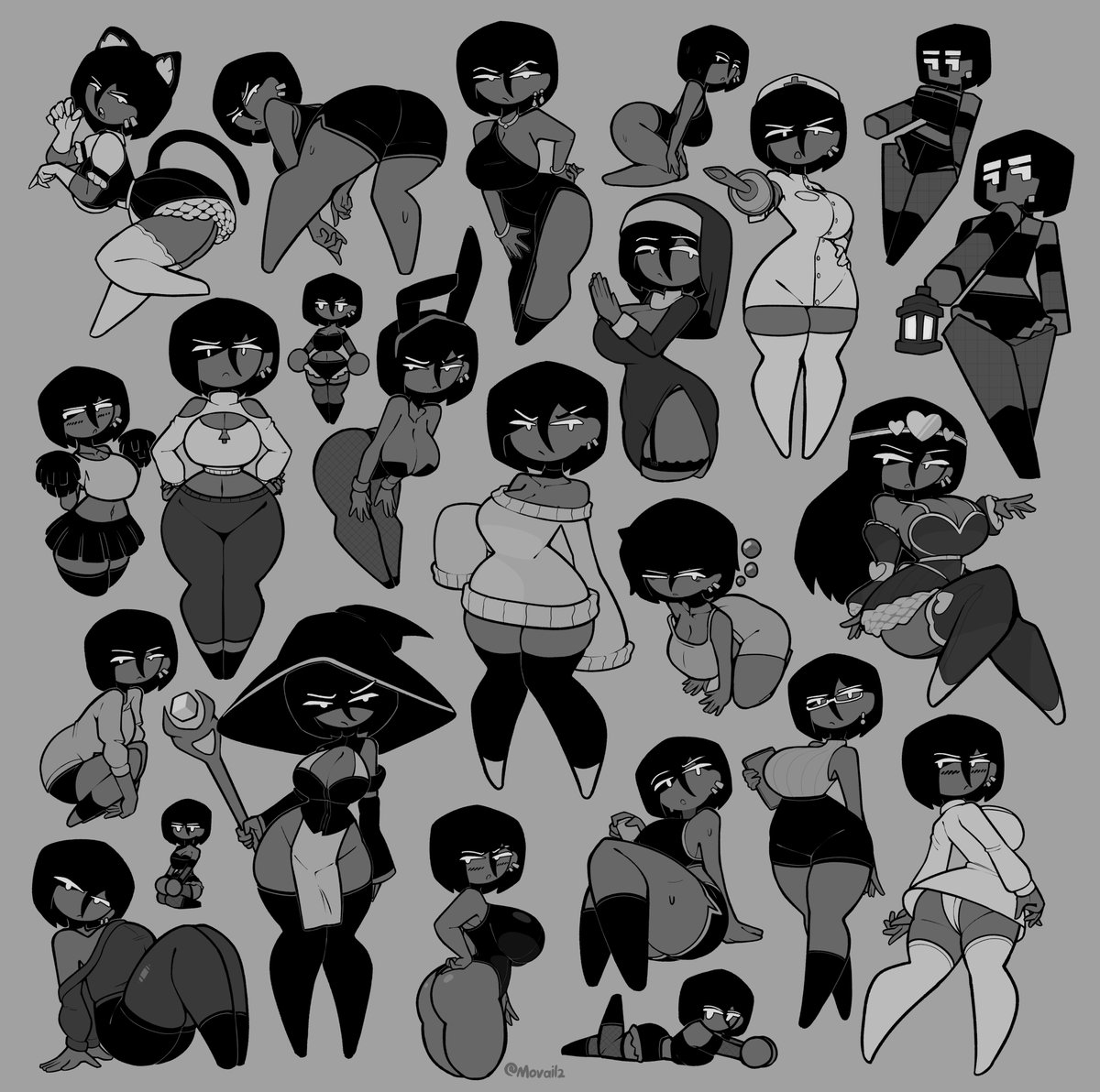 Movail2's tweet image. lots of goth girl styles!, wich is your favorite?