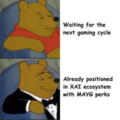 stephcrypt1's tweet photo. The @MAYGnft  discord is where the strategy happens.

Get game tips, find your squad, and be the first to know about new updates.

The community is everything.

Join us: https://t.co/6mVeObf0JZ

@arbitrum @XAI_GAMES #Web3Gaming https://t.co/HsQdf5NMYw