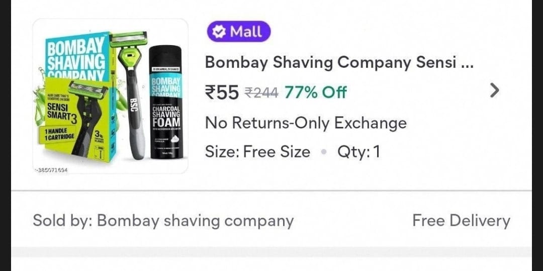 onlylootdeals's tweet image. Bombay Shaving Co Smart 3 Razor &amp;amp; Charcoal Shaving Foam Combo (50g)

whatsapp.com/channel/0029Va…

#meesho #loot #DealsTodayIndia #deal