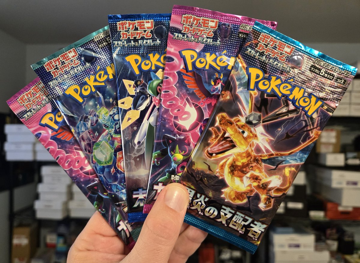 MythicCardz's tweet image. 🤗 GIVING AWAY these five Japanese Pokémon booster packs!
To Enter: ❤️ Just like this post.
Winner for this giveaway being picked this Friday, good luck everyone! 🙌