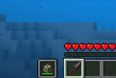 zozozrob1's tweet image. why not just remove the nautilus effect. Instead, add the ability to charge the Conduit using a prismarine build, and then hold it in your other hand so that the effect spreads from the player rather than the build
#Minecraft