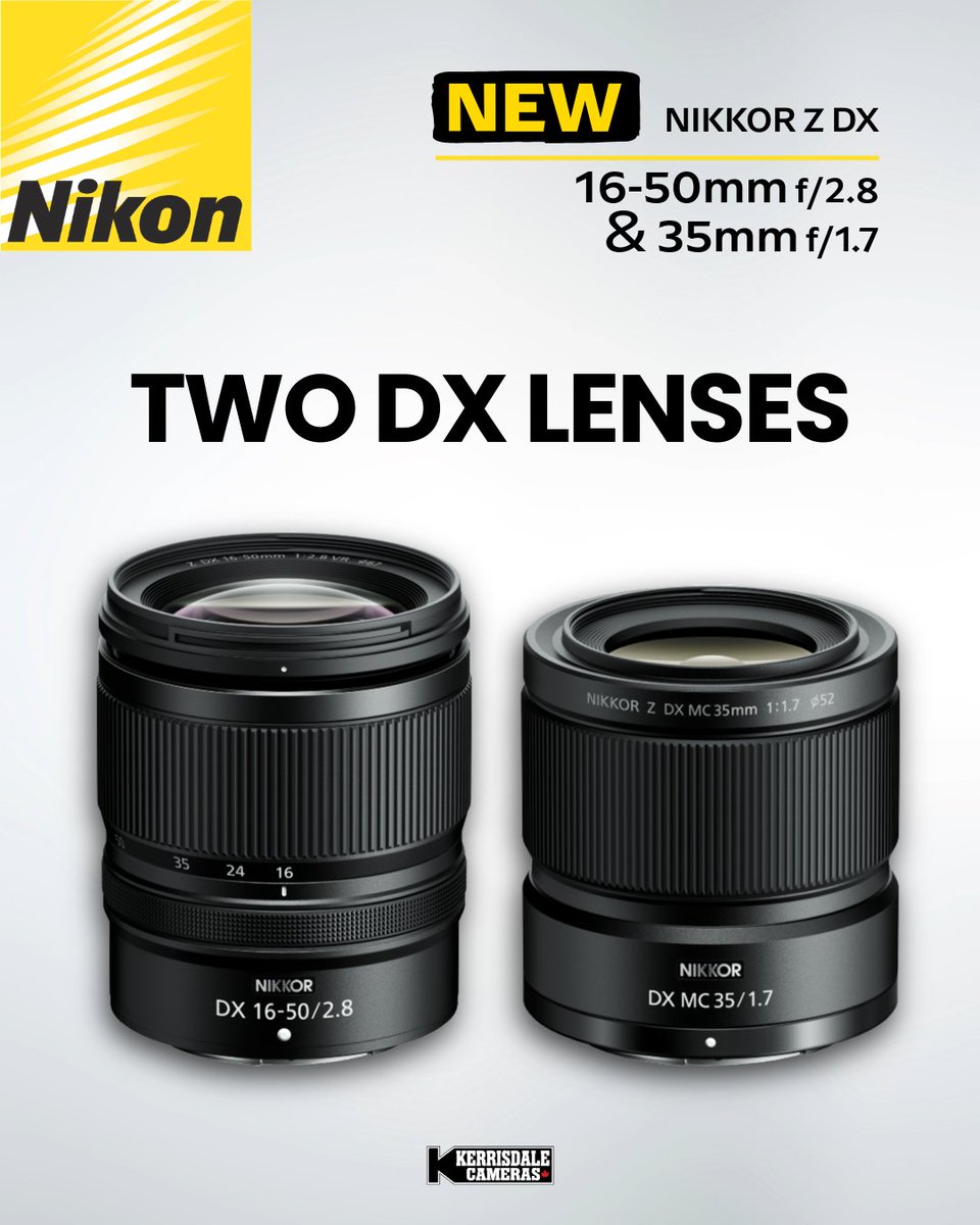 KCLVictoria's tweet photo. 🔥 Just in for Nikon Z DX users: 🔥

• 16–50mm f/2.8 VR for everyday versatility.
• 35mm f/1.7 for sharp portraits.

Fast. Sharp. Lightweight.
Compatible with Nikon Z DX mirrorless cameras.

Pre-order now! 🛒 https://t.co/brG1nwtFUK https://t.co/NGTdVVrbrb