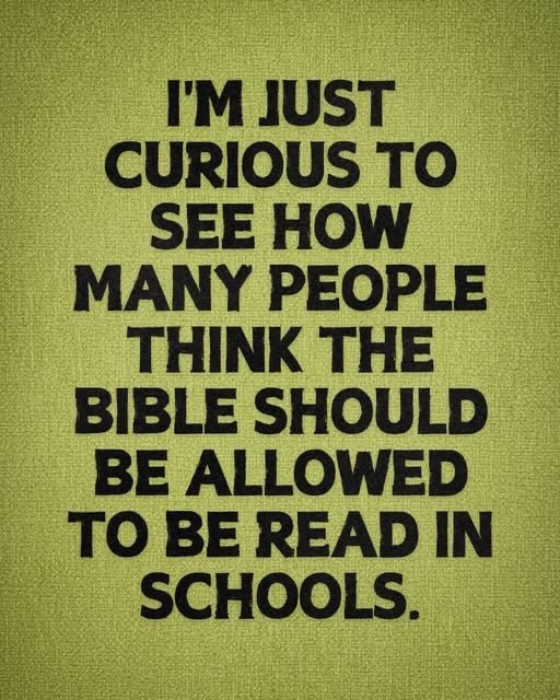 🏛 🌹PeriklestheGREAT 🌹 🏛 "Vox Populi, Vox Dei" (@periklesgreat) on Twitter photo Is it OK to read a Bible in school?? Is it OK to read a Bible in school??