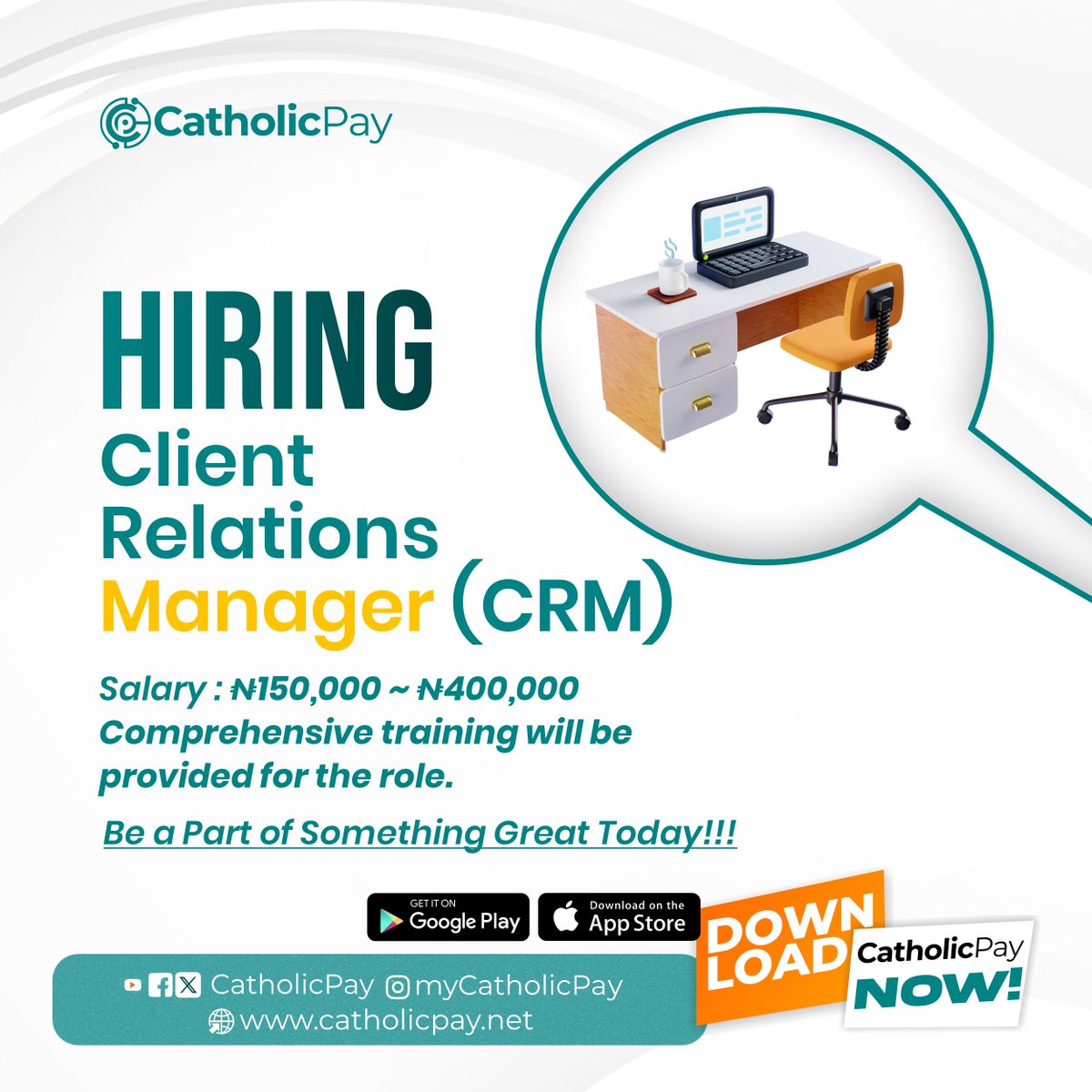 CatholicPay's tweet photo. contribute to CatholicPay’s mission of delivering seamless, faith-driven financial solutions.
https://t.co/7SA0z1kL1o to Join https://t.co/mLEMMr7FVs