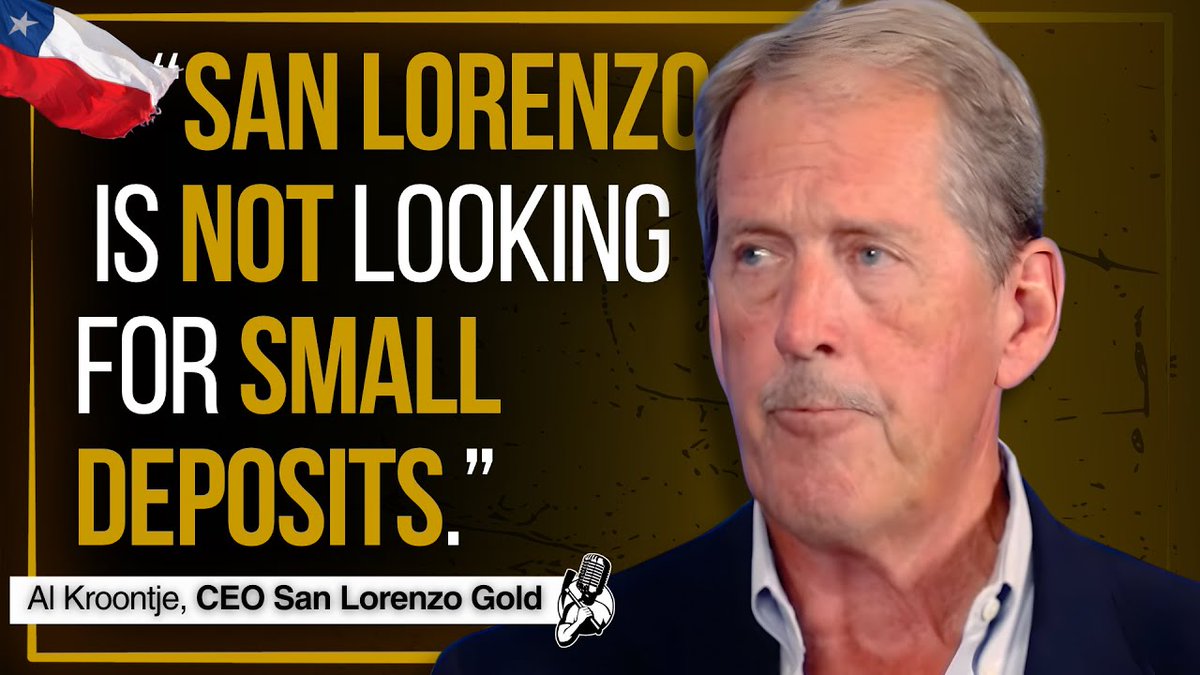 CEO Al Kroontje joined <a href="/resourcetalks/"></a> to discuss San Lorenzo Gold’s vision, exploration focus, and next steps at Cerro Blanco Project in Chile.

How we’re positioning for discovery and growth: youtube.com/watch?v=K1pmUv…

#SanLorenzoGold #Gold #CerroBlanco #Mining $TSXV $SLG