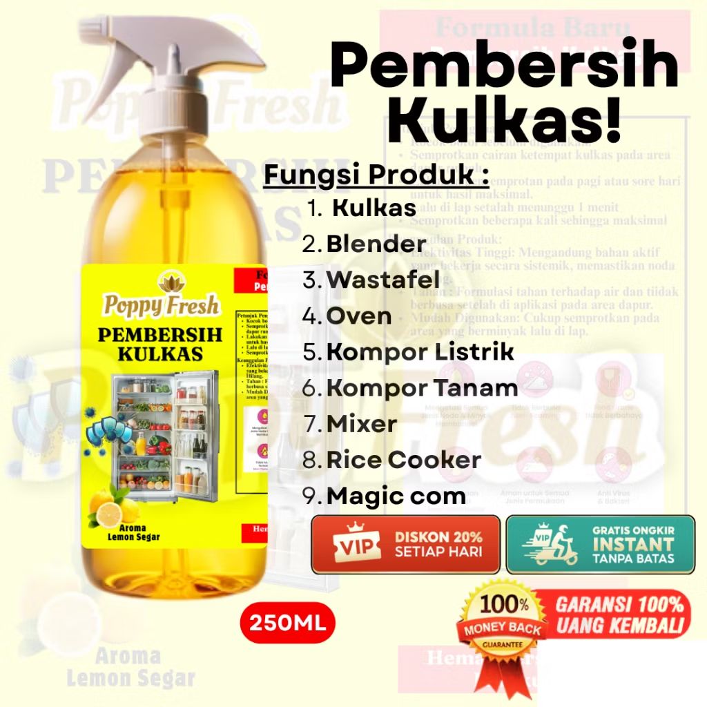 tukang_adol's tweet photo. Nari membeli PEMBERSIH KULKAS 250ml | Cairan Serbaguna Multifungsi untuk Kulkas, Kompor Terbaru By Poppy fresh dengan harga Rp7.200. Dapatkan di Shopee sekarang! https://t.co/kNWqJzQeJ2 https://t.co/udbeRDnBiI