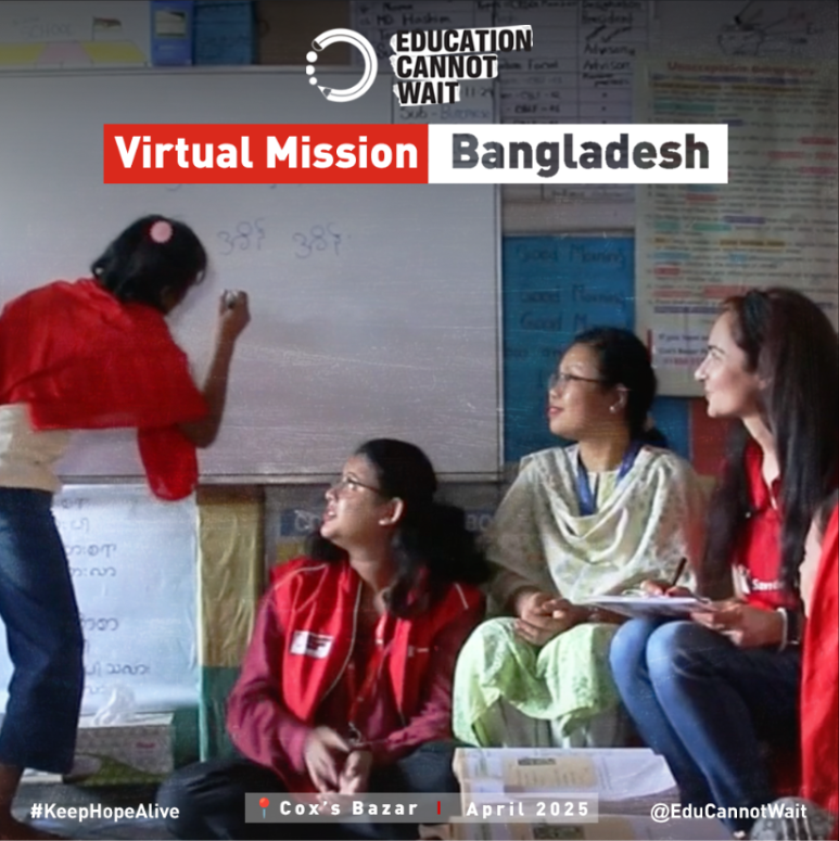 📍Cox’s Bazar, #Bangladesh 🇧🇩

More than half a million Rohingya refugee children live here, but #education is helping #KeepHopeAlive.

Join <a href="/EduCannotWait/">Education Cannot Wait</a>, <a href="/SCIBangladesh/">Save the Children in Bangladesh</a> &amp; partners on our first-ever virtual mission to see how #ECW investments are delivering life-changing