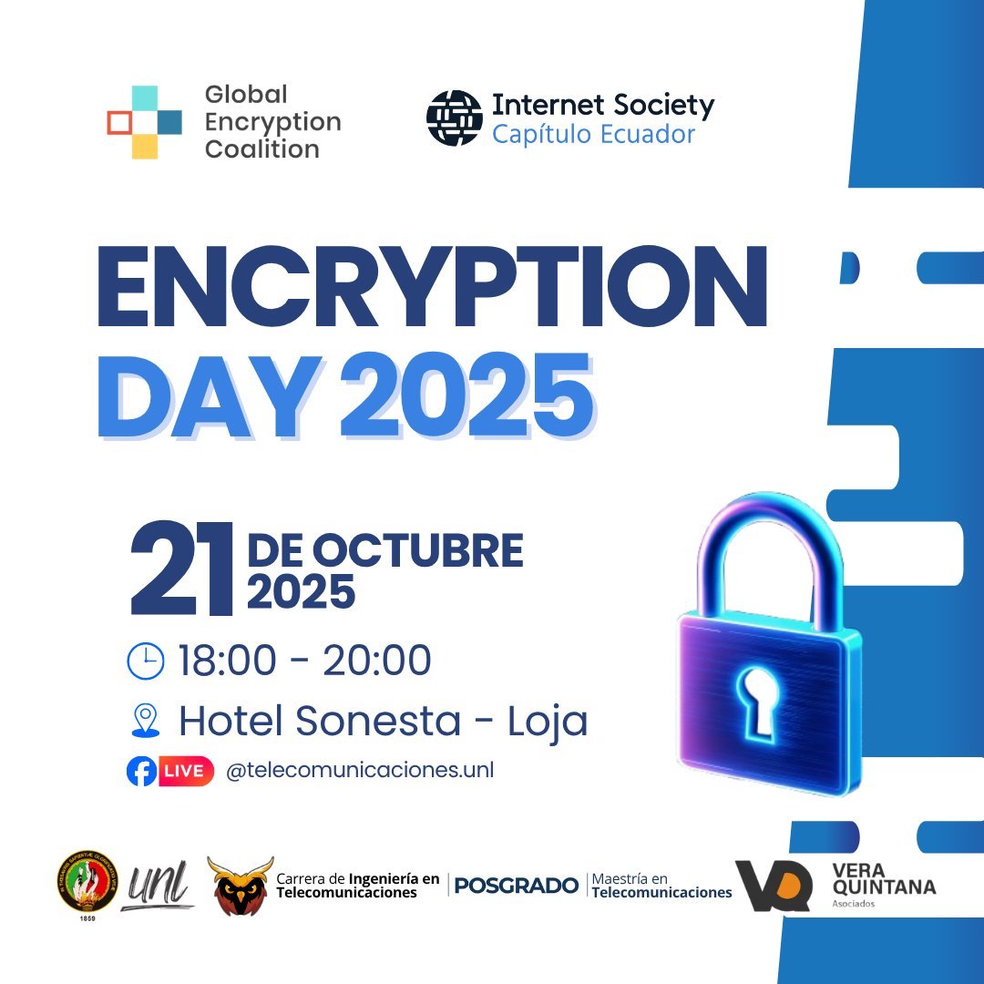 telekoUNL's tweet image. 😎 ¡Es hoy! 
🔴 Conéctate a la transmisión en vivo: facebook.com/telecomunicaci… 
🤓 Recuerda usar los hashtags: #GlobalEncryptionDay #EncryptTheParrot