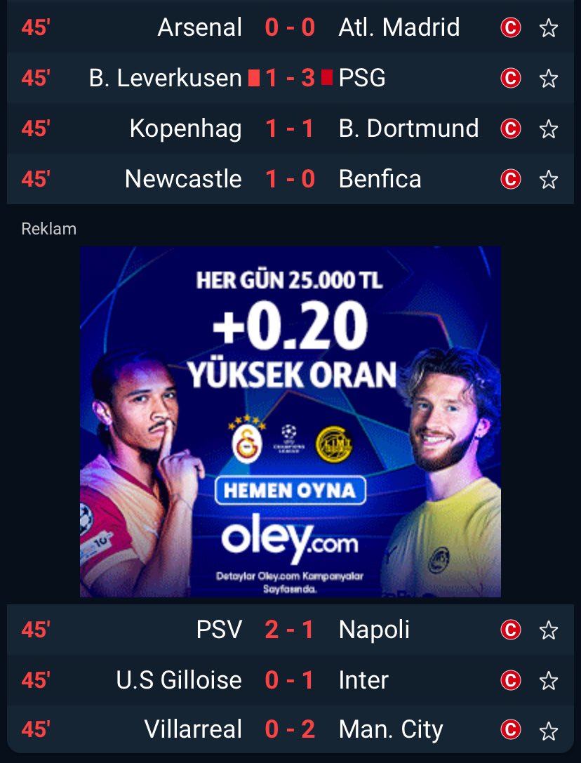 Koca akşamda gol olmayan tek maçı izliyor olmam :(