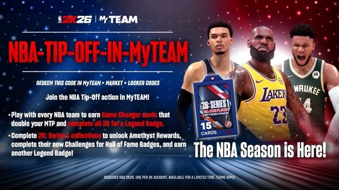 RonniesCode's tweet image. 🚨 New #LockerCode !

NBA-TIP-OFF-IN-MYTEAM

#NBA2K26 #LockerCodes