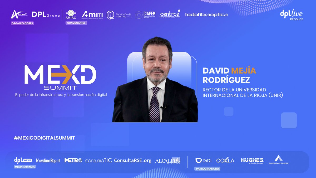 dpl_news's tweet image. ¡FALTA MUY POCO TIEMPO! ⏰ El motor del #TalentoDigital arranca en noviembre.

REGISTRO GRATUITO: ➡️ mexicodigitalsummit.com

David Mejía Rodríguez, Rector de la @UNIRuniversidad, es el experto que necesitas para entender cómo la Educación Superior se adapta a la…
