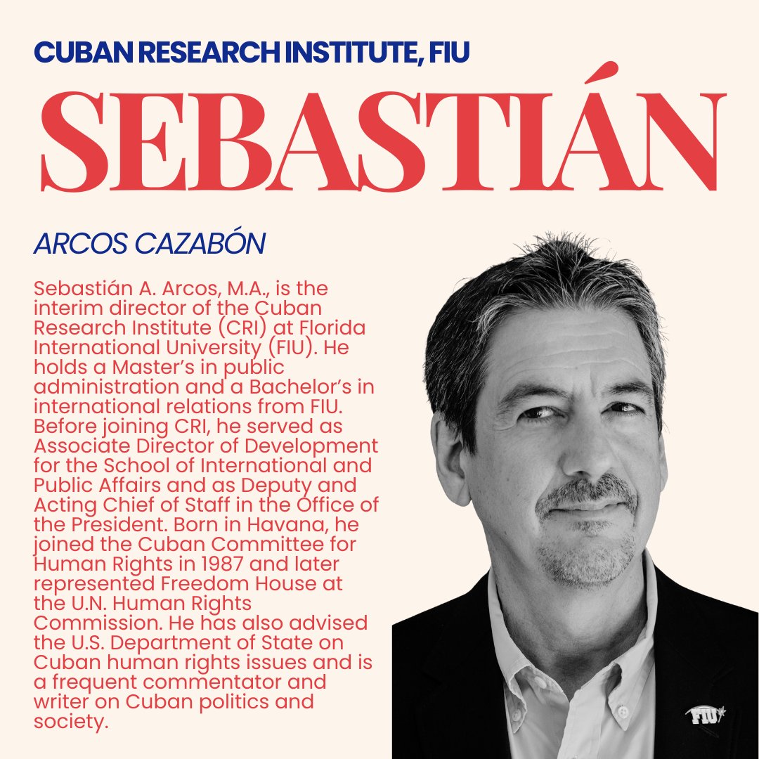 ASCECuba's tweet image. ASCE’s annual conference is happening this Friday and Saturday! In the lead-up to the event, we’re excited to highlight our speakers and featured panelists. Keep an eye out this week for posts showcasing our distinguished lineup. Register at: ascecuba.regfox.com/asce-cuba-annu…