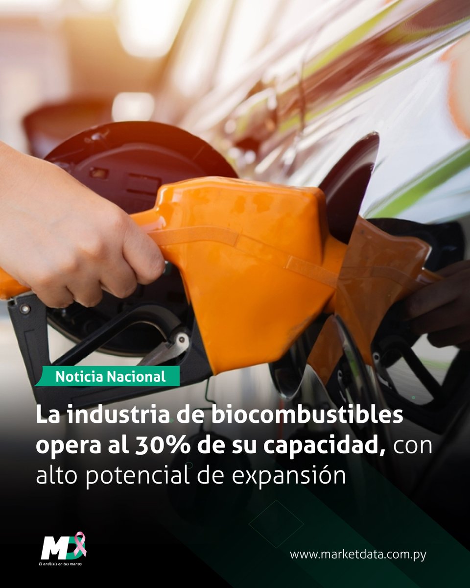 marketdata_py's tweet image. ⛽ Con una capacidad instalada que supera los 2.400 millones de litros anuales, el sector de biocombustibles en Paraguay, integrado por las industrias del etanol y el biodiésel, utiliza apenas un tercio de su potencial productivo.
📍 Leé más en n9.cl/uykbj