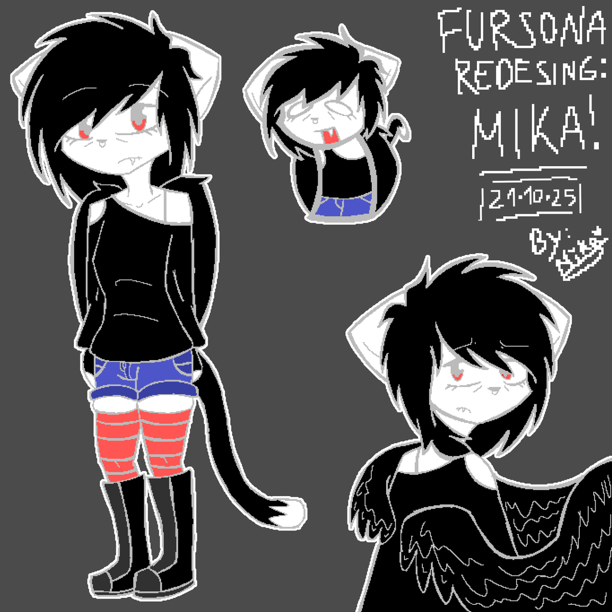 my fursona redesign yeahhh :P #fursona #redesing #draw #drawing