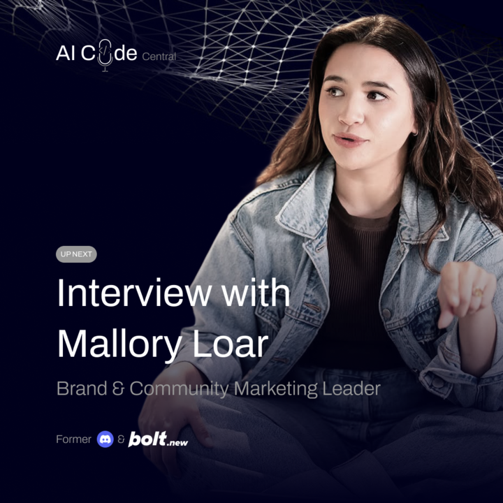 Just had a great convo with <a href="/MalloryLoar/">Mallory Loar</a> aka the 🐐 in AI brand building - stay tuned to the @aicodecentral podcast, ep drops in a few days 👀