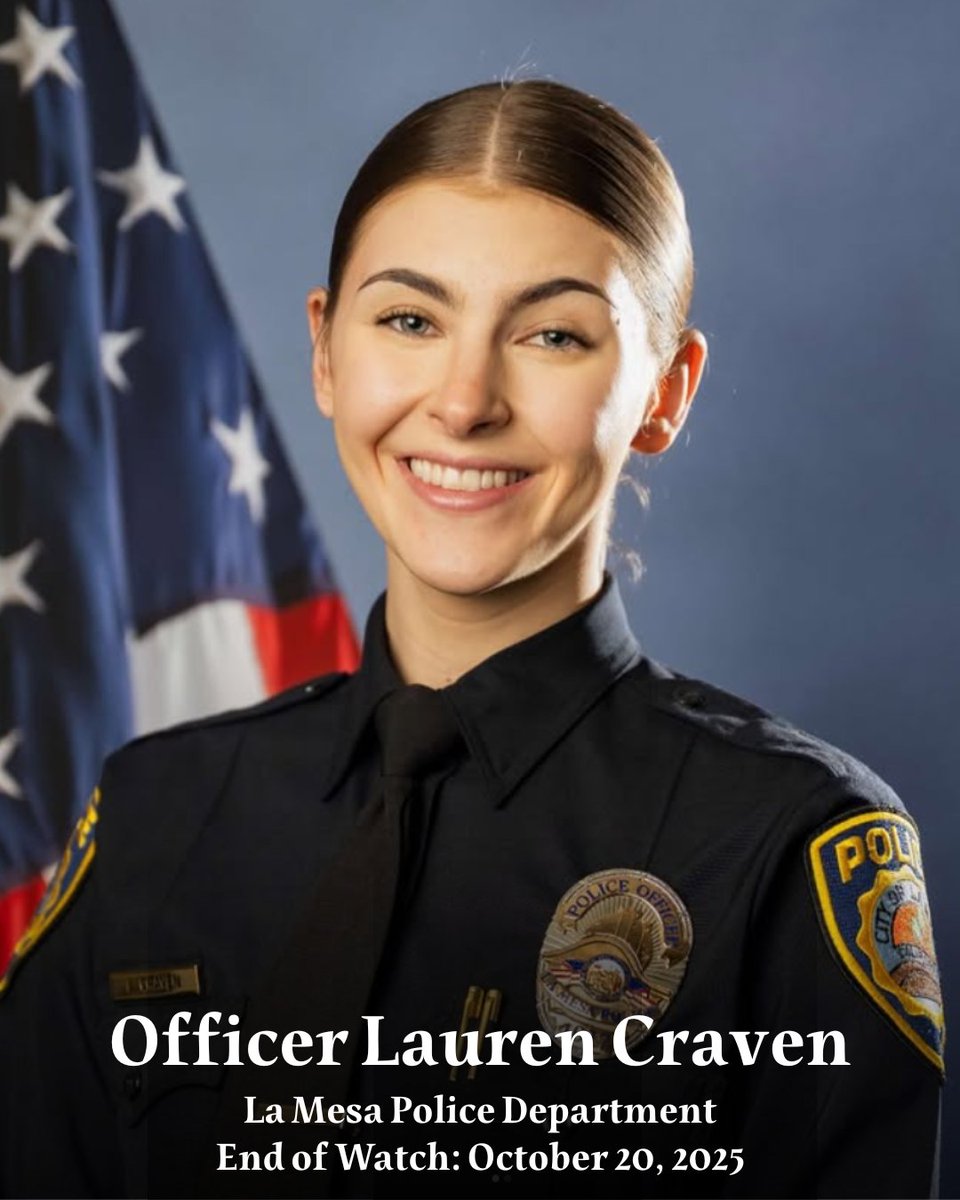 The Milpitas Police Department extends our heartfelt condolences to the family, friends, and fellow officers of La Mesa Police Department as they grieve the loss of Officer Lauren Craven, who was struck and killed by a motorist while rending aid at a traffic collision.

We stand
