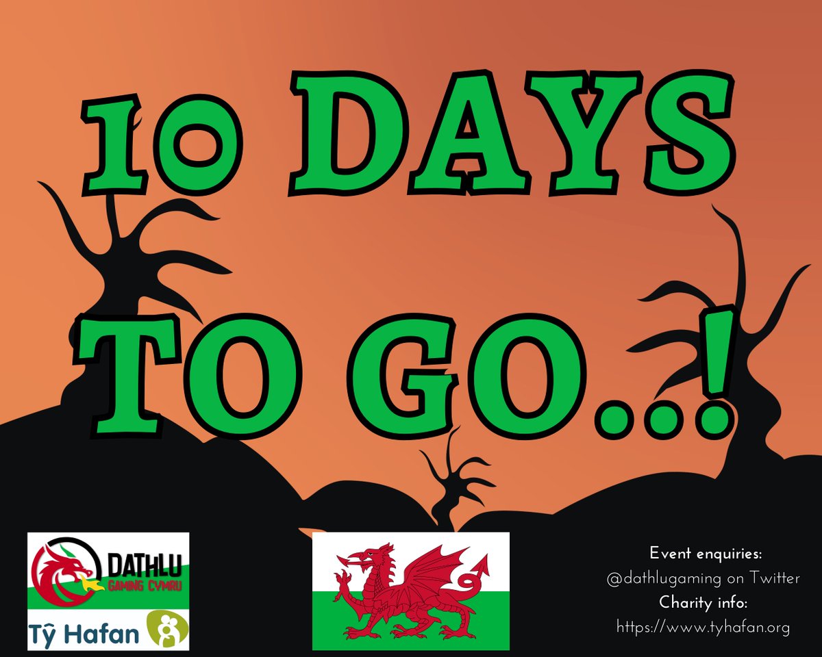 Dathlu Gaming Cymru (@dathlugaming) on Twitter photo 10 days to go until the spoopiest day in Welsh charity fundraising history..!
Over THIRTY Welshies are signed up for Dathlu Halloween, celebrating the Welsh cultural variation of our favourite holiday!
In aid of <a href="/tyhafan/">Tŷ Hafan Children's Hospice</a> and Welsh children with life threatening illnesses 🏴 10 days to go until the spoopiest day in Welsh charity fundraising history..!
Over THIRTY Welshies are signed up for Dathlu Halloween, celebrating the Welsh cultural variation of our favourite holiday!
In aid of <a href="/tyhafan/">Tŷ Hafan Children's Hospice</a> and Welsh children with life threatening illnesses 🏴