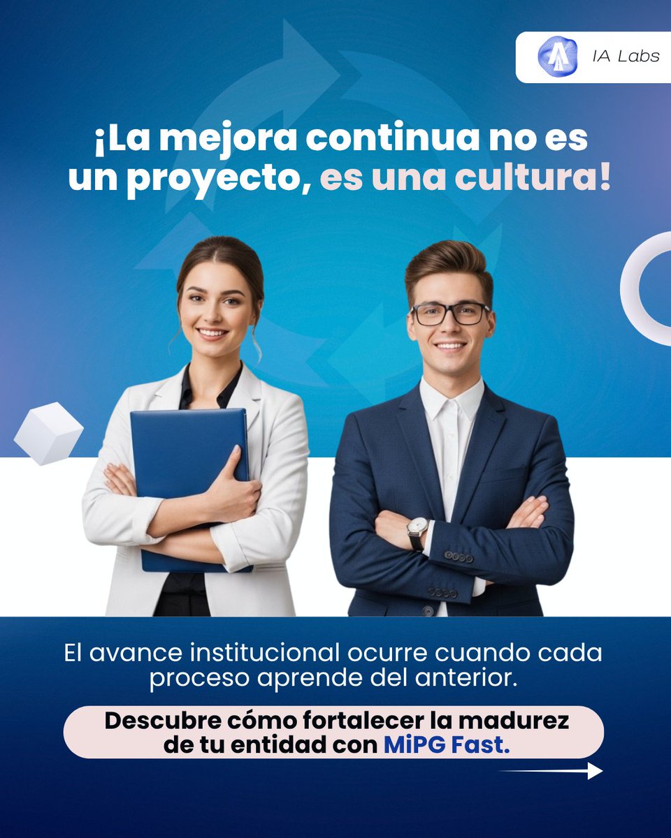 labs_ia_'s tweet image. Solo 24% de entidades evalúan procesos más allá de la auditoría.📊

¿Y la tuya?

Construye cultura de mejora continua.

👉 ialabs.com.co

#MejoraContinua #MIPG #SectorPúblico